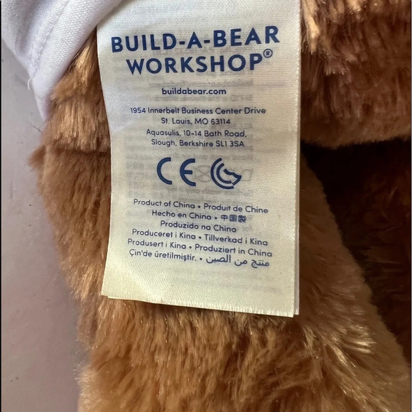 Build-A-Bear “get well soon” light brown bear with crutches!! Balloons on shirt - Picture 5 of 7